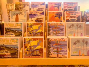 Santa Cruz Califorinia Postcard. Boardwalk. Lorenalia